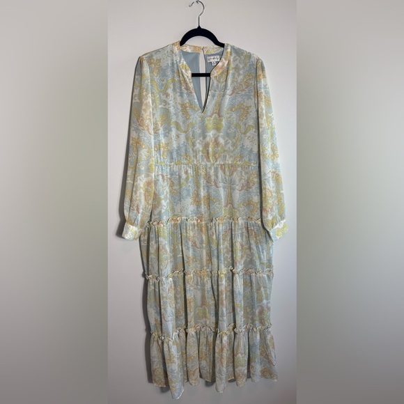 Wonderly Plus Size Printed Long Sleeve Maxi Dress – Size XL - Picture 3 of 9